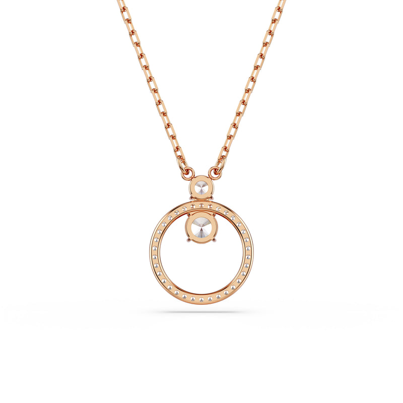 Swarovski Constella Pendant Necklace Round Rose Gold 5692266