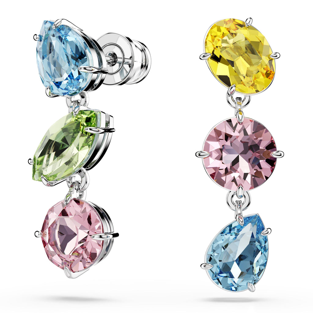 Swarovski Gema Drop Earrings Mix Colour Silver 5692406