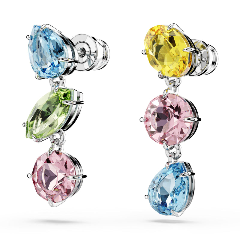 Swarovski Gema Drop Earrings Mix Colour Silver 5692406