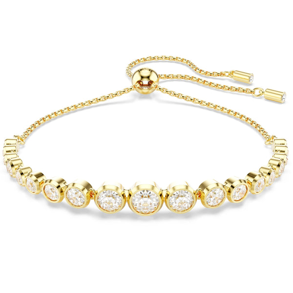 Swarovski Imber Tennis bracelet Round Cut Gold 5705450