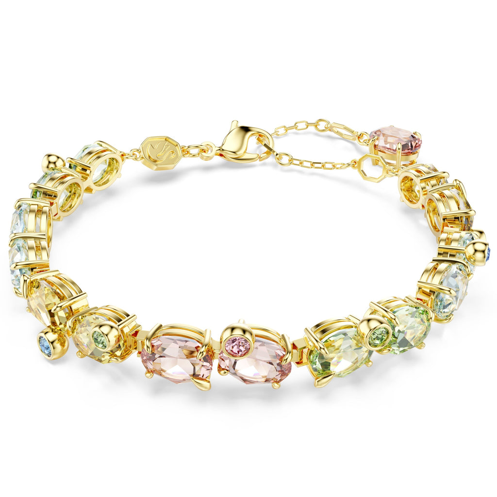 Swarovski Gema Tennis Bracelet Mixed Cut Gold 5705808