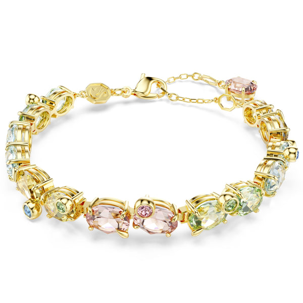 Swarovski Gema Tennis Bracelet Mixed Cut Gold 5705808