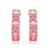 Swarovski Matrix Heart Hoop Earrings Pink 5706340 Swarovski