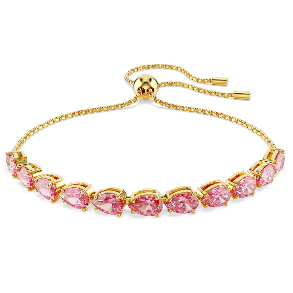 Swarovski Matrix Bracelet Pink Pear Cut Gold 5707187