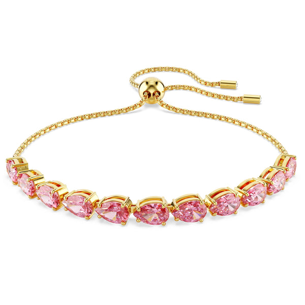 Swarovski Matrix Bracelet Pink Pear Cut Gold 5707187