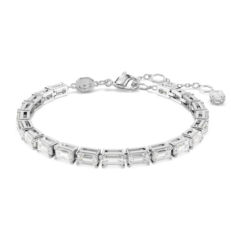 Swarovski Matrix Tennis Bracelet Baguette Cut Silver 5707200