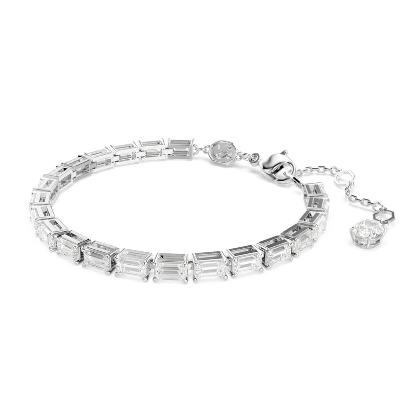Swarovski Matrix Tennis Bracelet Baguette Cut Silver 5707200