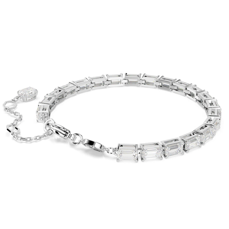 Swarovski Matrix Tennis Bracelet Baguette Cut Silver 5707200