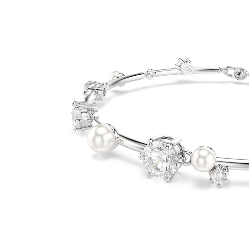 Swarovski Constella Tennis Bracelet Crystal Pearl Silver 5707511