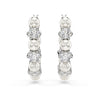Swarovski Matrix Hoop Earrings Pearl Crystal Silver 5709256 Swarovski