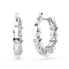 Swarovski Matrix Hoop Earrings Pearl Crystal Silver 5709256 Swarovski