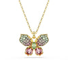 Swarovski Idyllia Butterfly Pendant Necklace Multi-Stone Gold 5709950 Swarovski