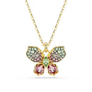 Swarovski Idyllia Butterfly Pendant Necklace Multi-Stone Gold 5709950