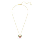Swarovski Idyllia Butterfly Pendant Necklace Multi-Stone Gold 5709950