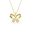 Swarovski Idyllia Butterfly Pendant Necklace Multi-Stone Gold 5709950