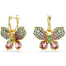 Swarovski Idyllia Butterfly Drop Earrings Multi-Stone Gold 5709953