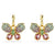 Swarovski Idyllia Butterfly Drop Earrings Multi-Stone Gold 5709953