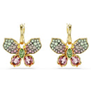 Swarovski Idyllia Butterfly Drop Earrings Multi-Stone Gold 5709953
