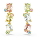 Swarovski Gema Drop Earrings Multi-Stone Gold 5714815