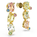 Swarovski Gema Drop Earrings Multi-Stone Gold 5714815