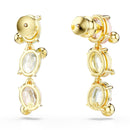 Swarovski Gema Drop Earrings Multi-Stone Gold 5714815