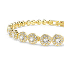 Swarovski Una Angelic Bracelet & Necklace Set Round Cut Gold 5720506