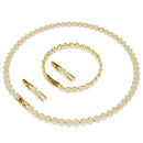 Swarovski Una Angelic Bracelet & Necklace Set Round Cut Gold 5720506