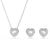 Swarovski x Ariana Grande Heart Necklace & Earrings Set Silver 5720849