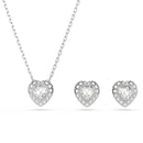 Swarovski x Ariana Grande Heart Necklace & Earrings Set Silver 5720849