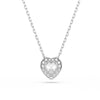 Ariana Grande Heart Necklace & Earrings Set Silver Swarovski