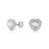 Ariana Grande Heart Necklace & Earrings Set Silver Swarovski