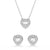 Swarovski x Ariana Grande Heart Necklace & Earrings Set Silver 5720849