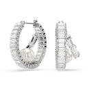 Swarovski x Ariana Grande Pearl Hoop Earrings Silver 5720868