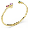 Imber Mixed Cut Bangle Gold Swarovski