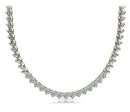 Round Diamond Modern Tennis Necklace