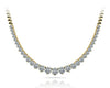 Round Progressive Diamond Half Riviera Necklace DiamondStatus