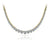 Round Progressive Diamond Half Riviera Necklace