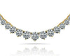 Round Progressive Diamond Half Riviera Necklace DiamondStatus