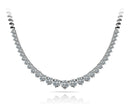 Round Progressive Diamond Half Riviera Necklace