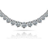 Round Progressive Diamond Half Riviera Necklace DiamondStatus