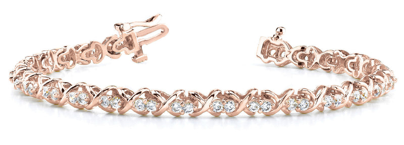 Round Diamond XO Bracelet