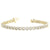 Round Floral Diamond Tennis Bracelet