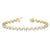 Round Diamond Scatter Tennis Bracelet