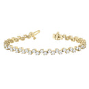 Round Diamond Scatter Tennis Bracelet