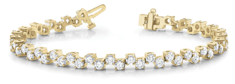 Round Diamond Scatter Tennis Bracelet