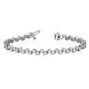 Round Diamond Scatter Tennis Bracelet