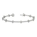 Round Diamond Cluster Tennis Bracelet