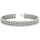Round Diamond Multi-Row Tennis Bracelet