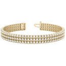 Round Diamond Multi-Row Tennis Bracelet