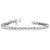 Round Rub-Over Diamond Tennis Bracelet